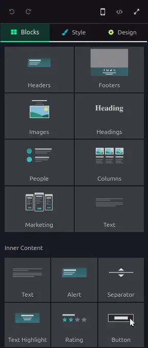 Newsletter blocks